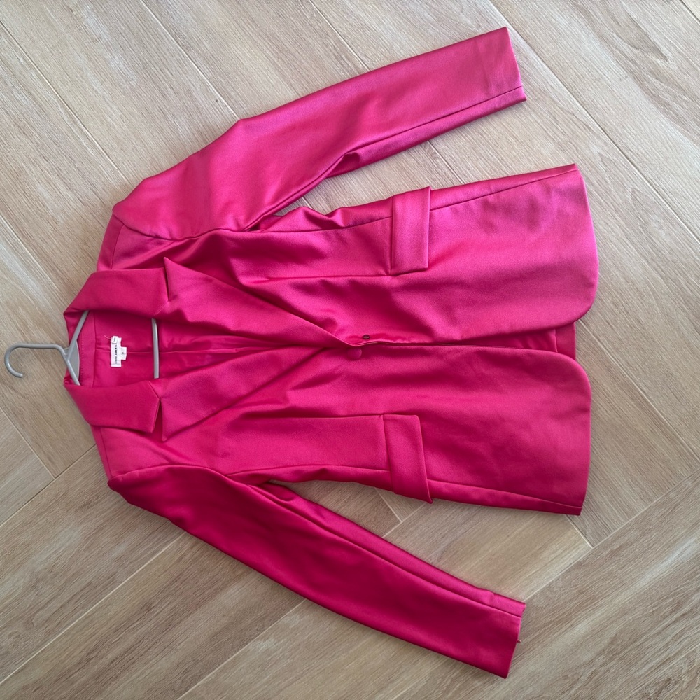Good American Fuchsia Sculpted Blazer